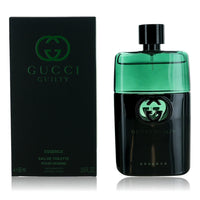 Gucci Guilty perfume bottle and packaging on a white background