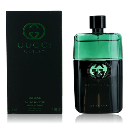 Gucci Guilty perfume bottle and packaging on a white background